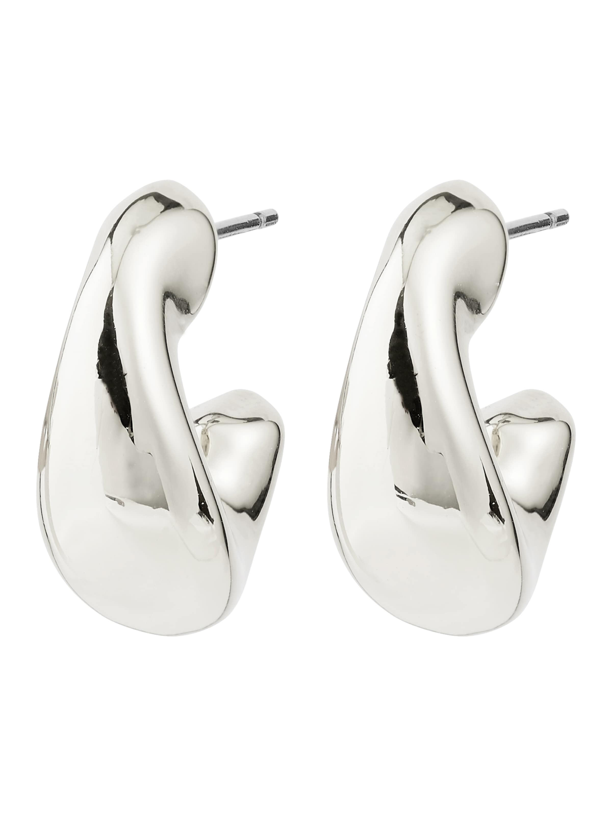 Pilgrim Kolczyki 'Jennings' w kolorze srebrny: przód