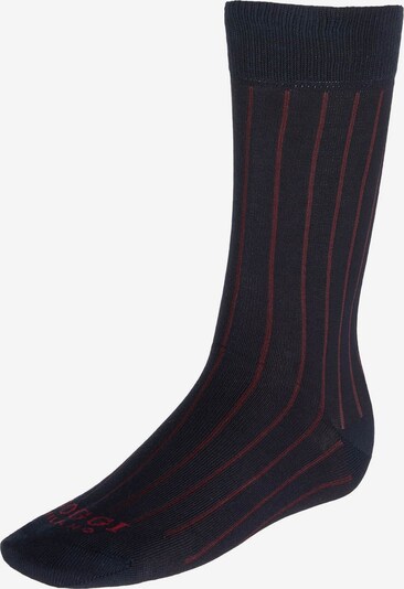 Boggi Milano Sokken in de kleur Navy / Wijnrood, Productweergave