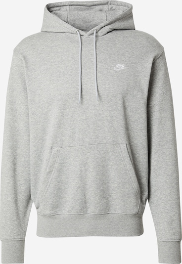 Megztinis be užsegimo 'Club Fleece' iš Nike Sportswear, spalva – margai pilka / balta, Prekių apžvalga