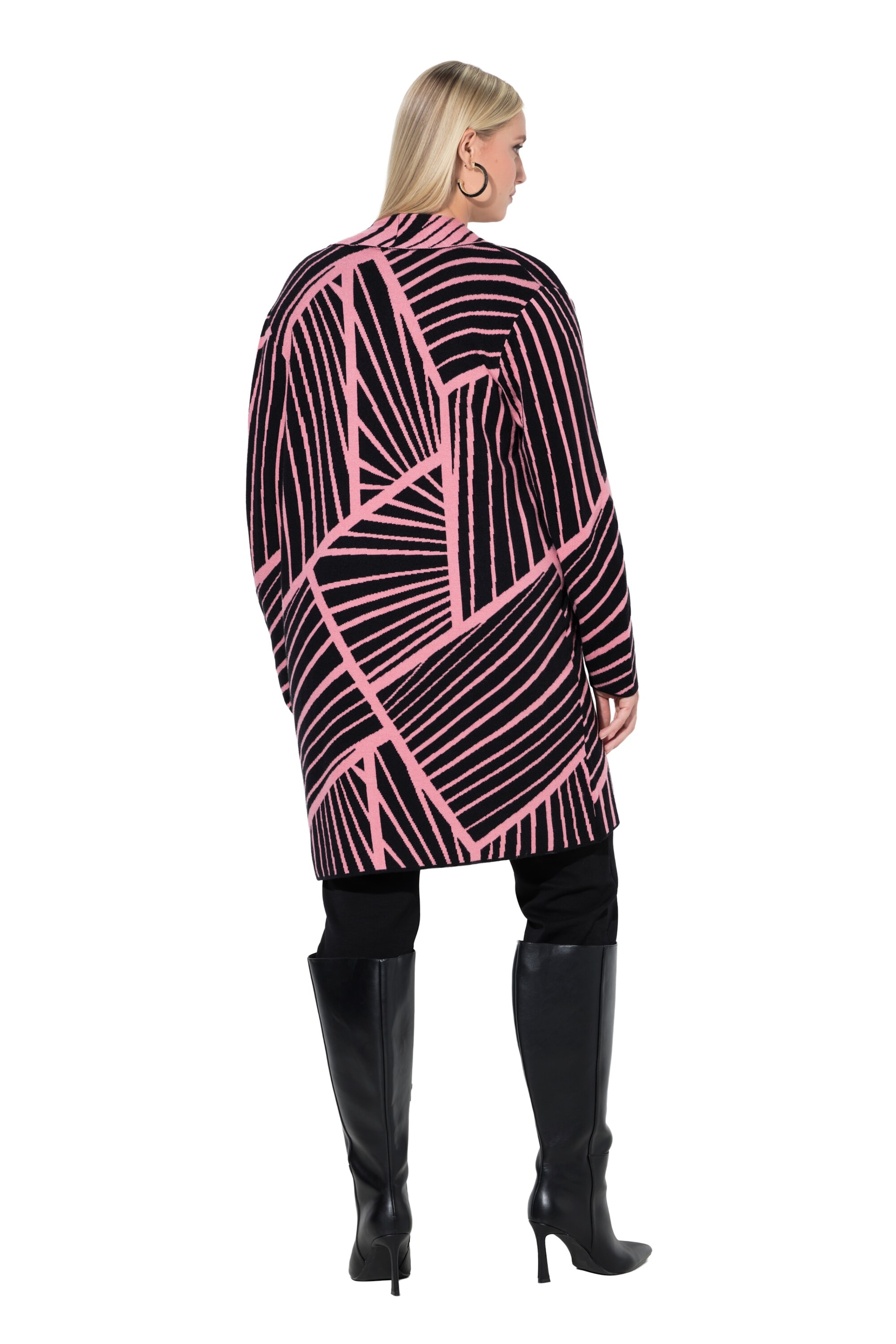 Ulla Popken Gebreid vest in Roze