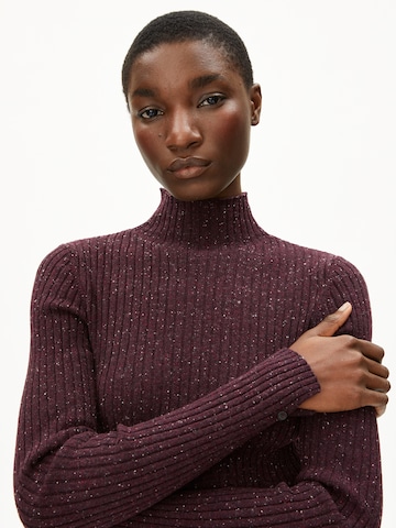 ARMEDANGELS Strickpullover ALAANIA TWEED in Rot