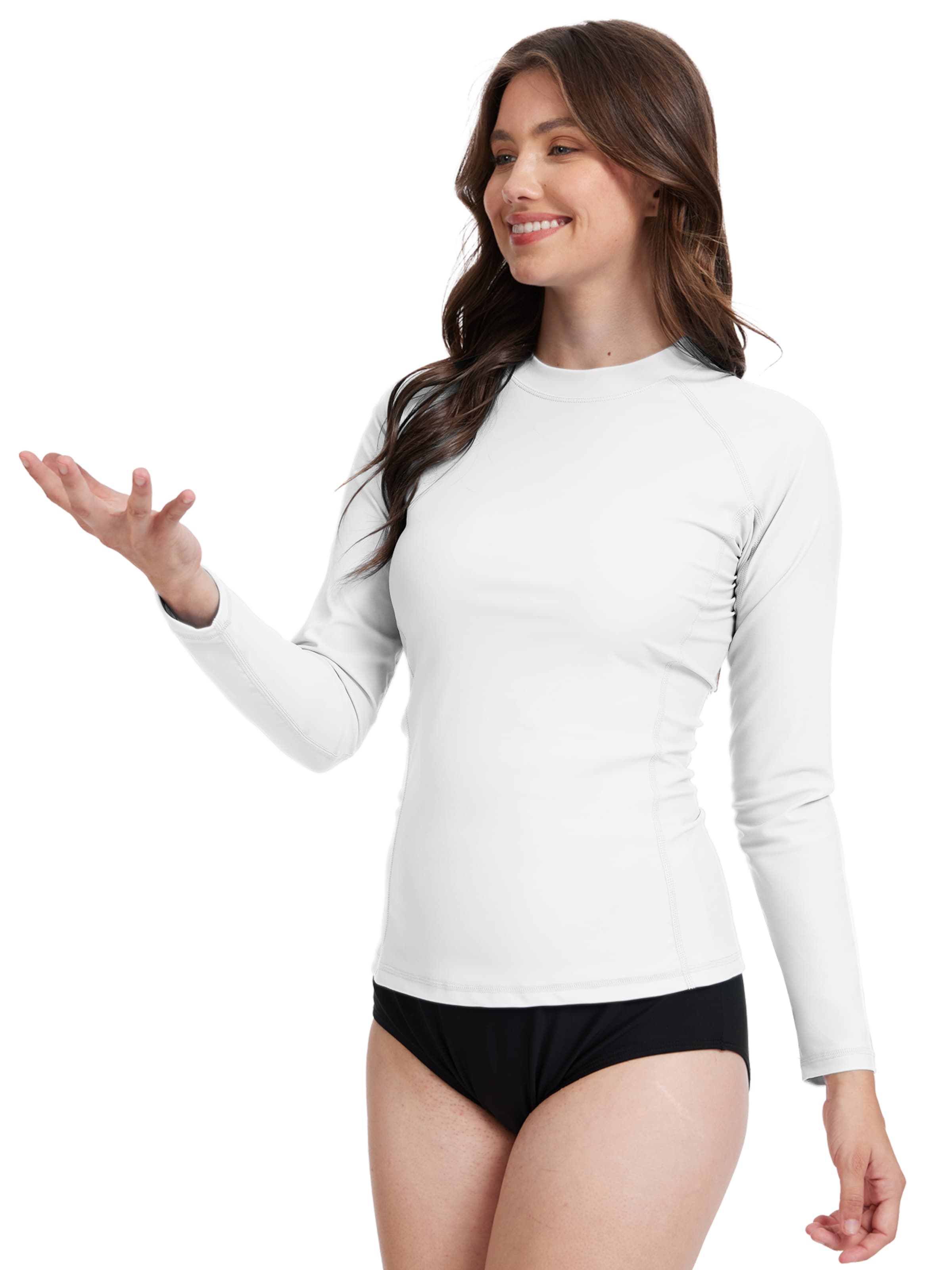 T-shirt fonctionnel 'Sports beach Long Sleeve UPF50+ top' MEETWEE en blanc