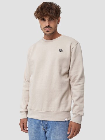 Mikon Sweatshirt 'Fliege' in Beige: voorkant