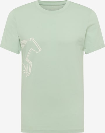 MUSTANG T-shirt 'Austin' i grön: framsida