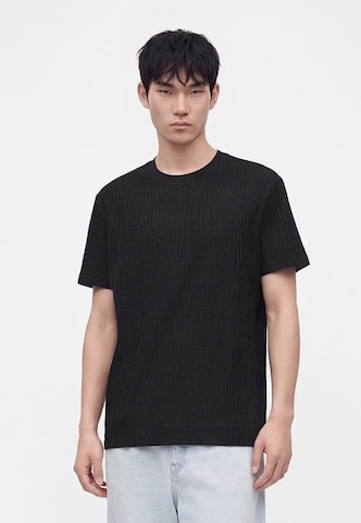 ARMANI EXCHANGE Тениска в черно: отпред