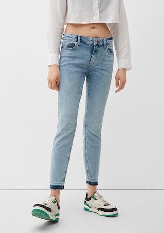 Coupe slim Jean QS en bleu : devant