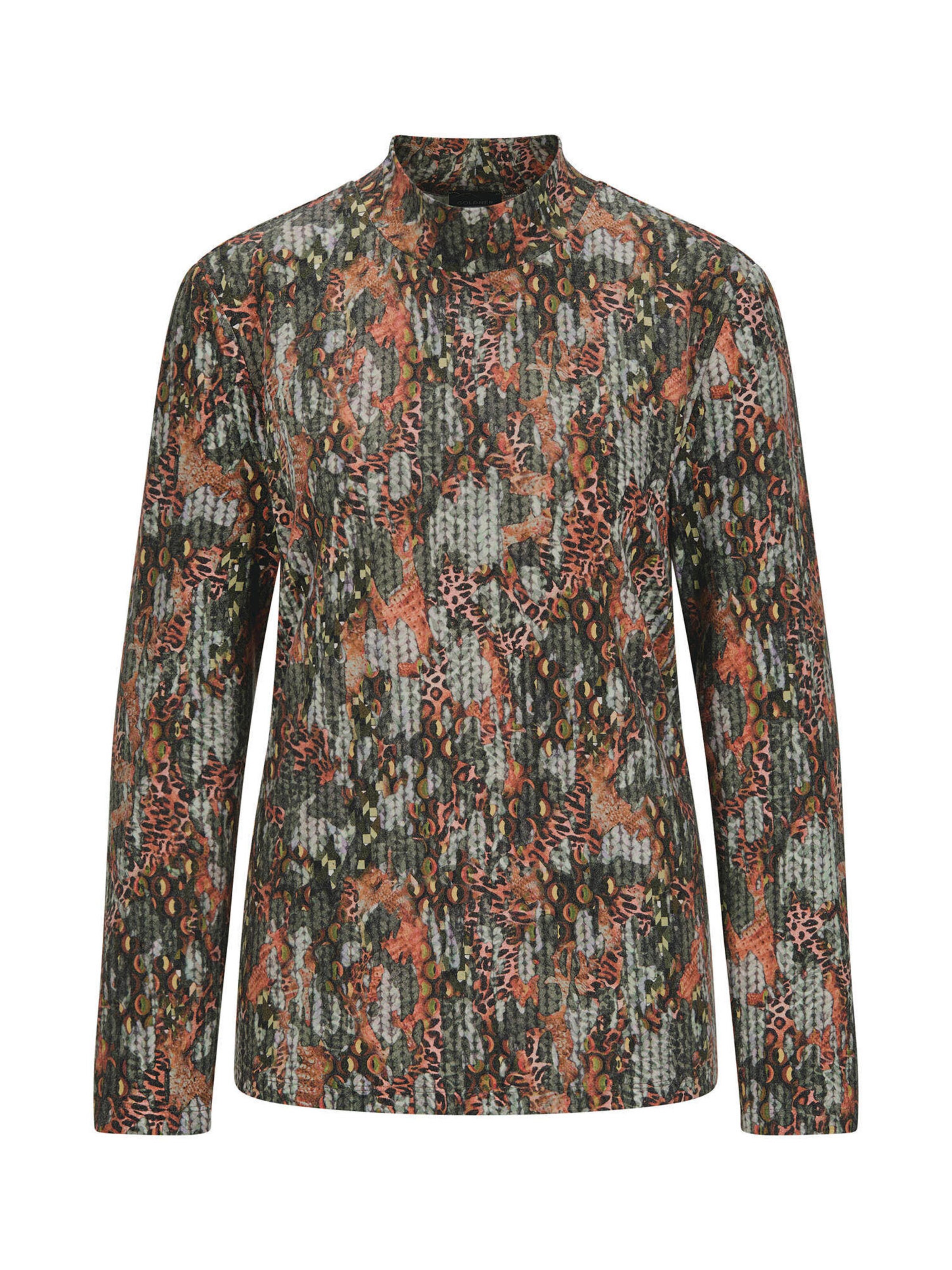 Goldner Shirt in Grün: Vorderseite