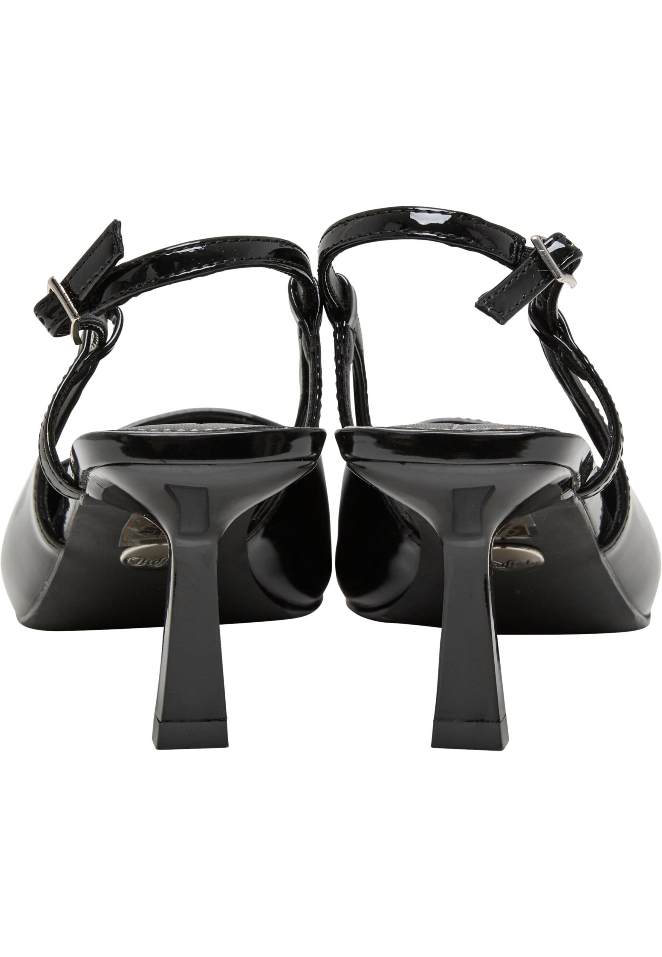 BUFFALO Lodičky s otvorenou pätou - Čierna