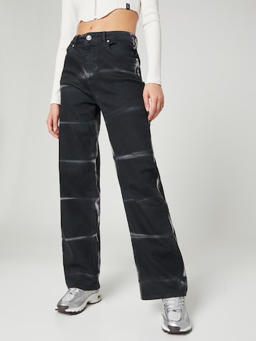 VIERVIER Wide Leg Jeans 'Mayra' in Schwarz: predná strana