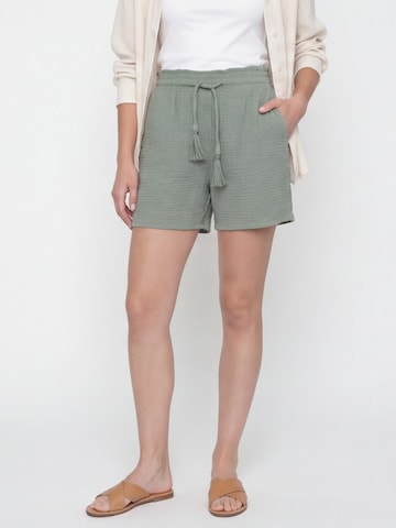 Antargo Regular Hose 'Women's Musselin Shorts'‌‌‌‌‌ in Grün: Vorderseite