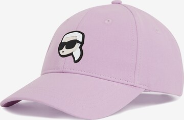 Cappello da baseball 'Ikonik' di Karl Lagerfeld in lilla: frontale