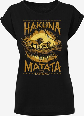 F4NT4STIC Shirt 'Disney Der König der Löwen Hakuna Matata' in Zwart: voorkant