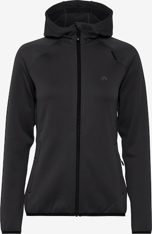 North Bend Fleecejacke 'Berta' in Schwarz: predná strana