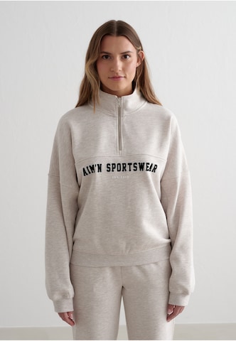 Aim'n Sweatvest in Beige: voorkant