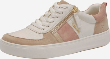 Baskets basses Tamaris en beige : devant