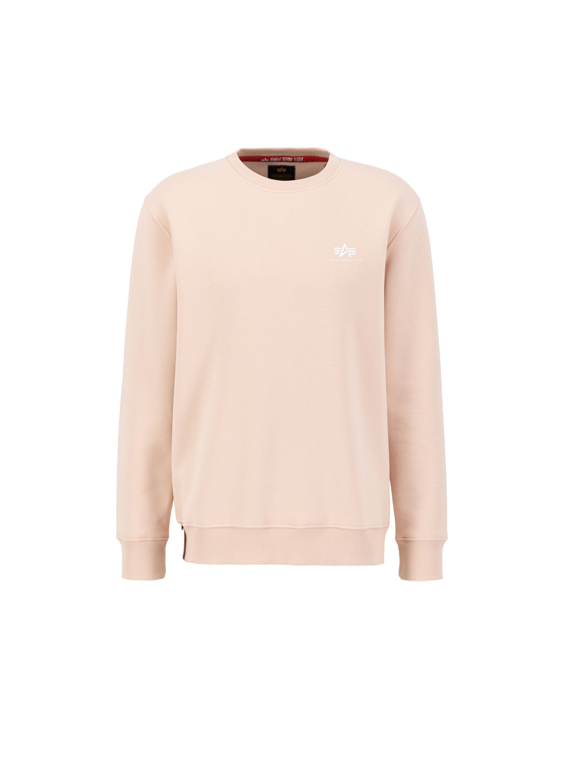 ALPHA INDUSTRIES Sweatshirt 'Basic Small Logo'‌‌‌‌‌‌‌‌‌‌ in XS in pfirsich, Produktansicht