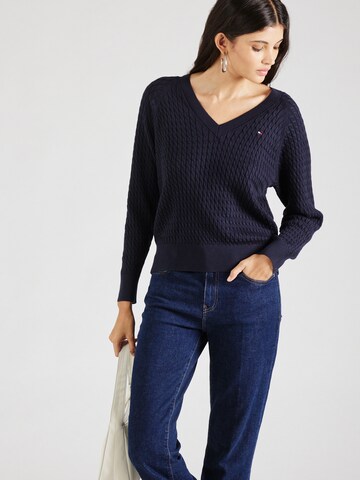 TOMMY HILFIGER Pullover in Blau