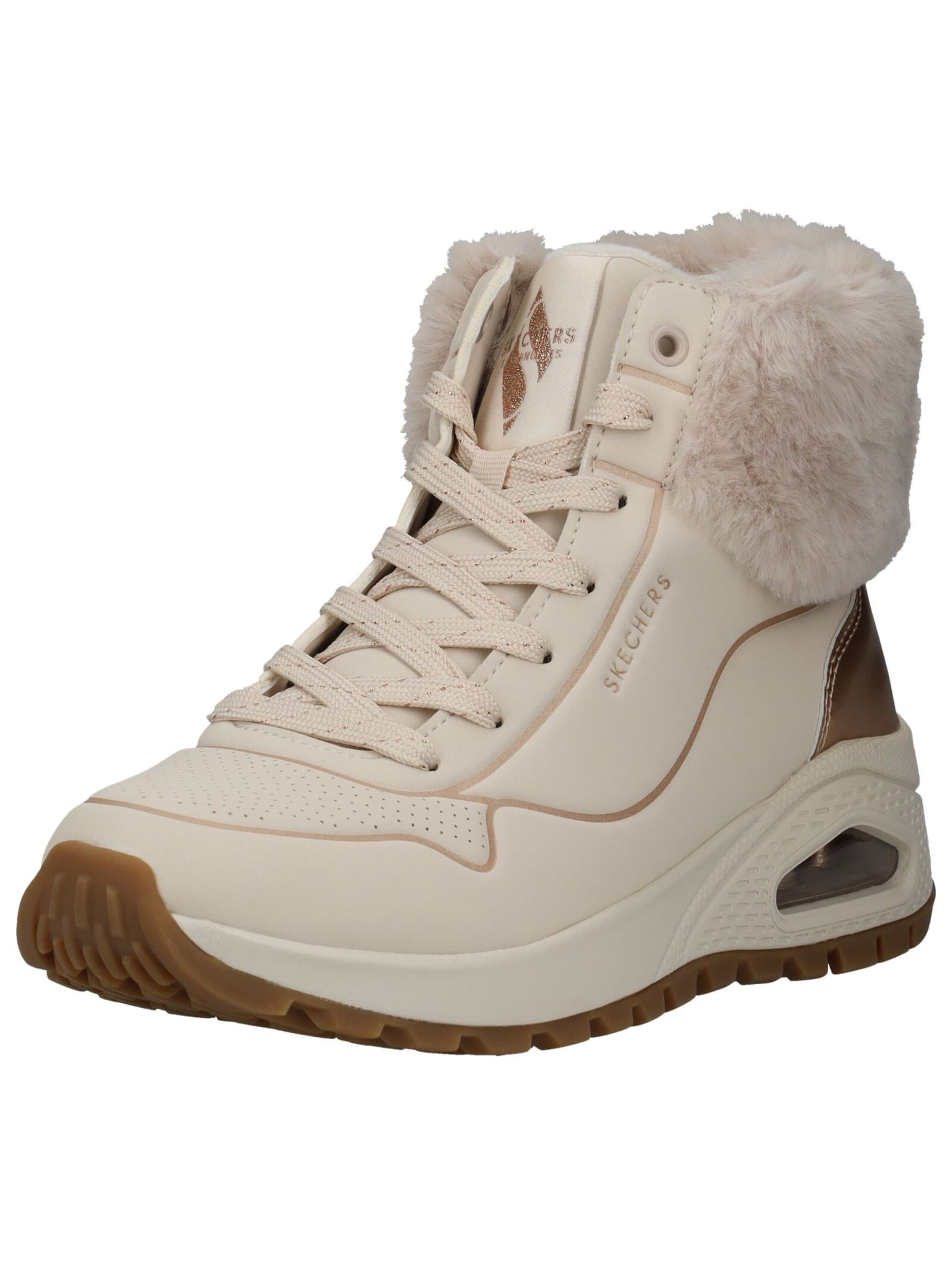 Bottines à lacets SKECHERS en beige : devant