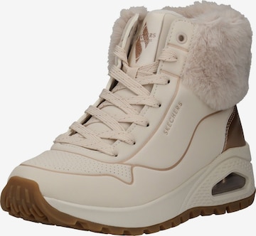 SKECHERS Ниски ботуши с връзки в бежово: отпред