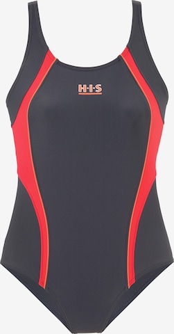 Bruno Banani T-shirt Swimsuit in Grey: front