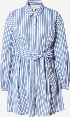River Island Платье-рубашка в Синий: спереди