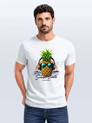 Neverless Shirt 'Sunset Beats' in White: front