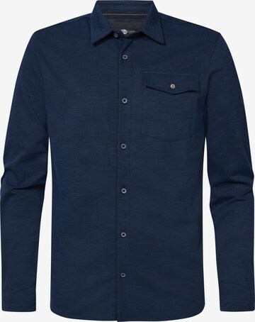 Petrol Industries Button Up Shirt 'Ocean Shores' in Blue: front