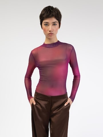 BROKE + SCHÖN Shirt Bodysuit 'Body mit lila Farbverlauf' in Purple: front