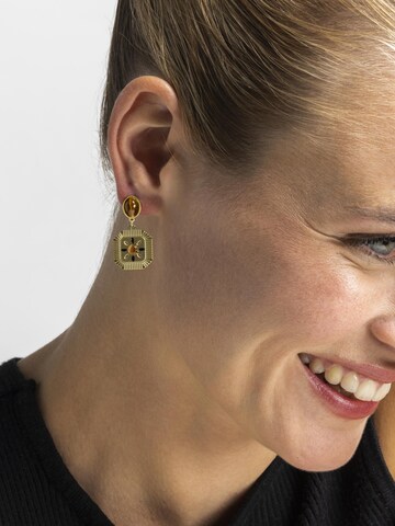 Luxenter Ohrringe 'Waridi' in Braun