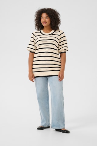 KAFFE CURVE Pullover 'Evalyn' in Beige