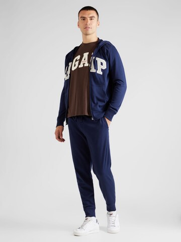 GAP Regular Fit Sweatjacke in Blau