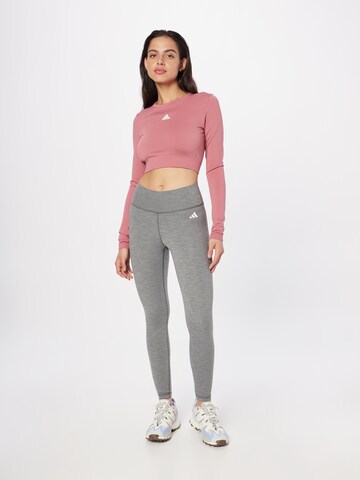 ADIDAS PERFORMANCESkinny Sportske hlače 'Essentials' - siva boja