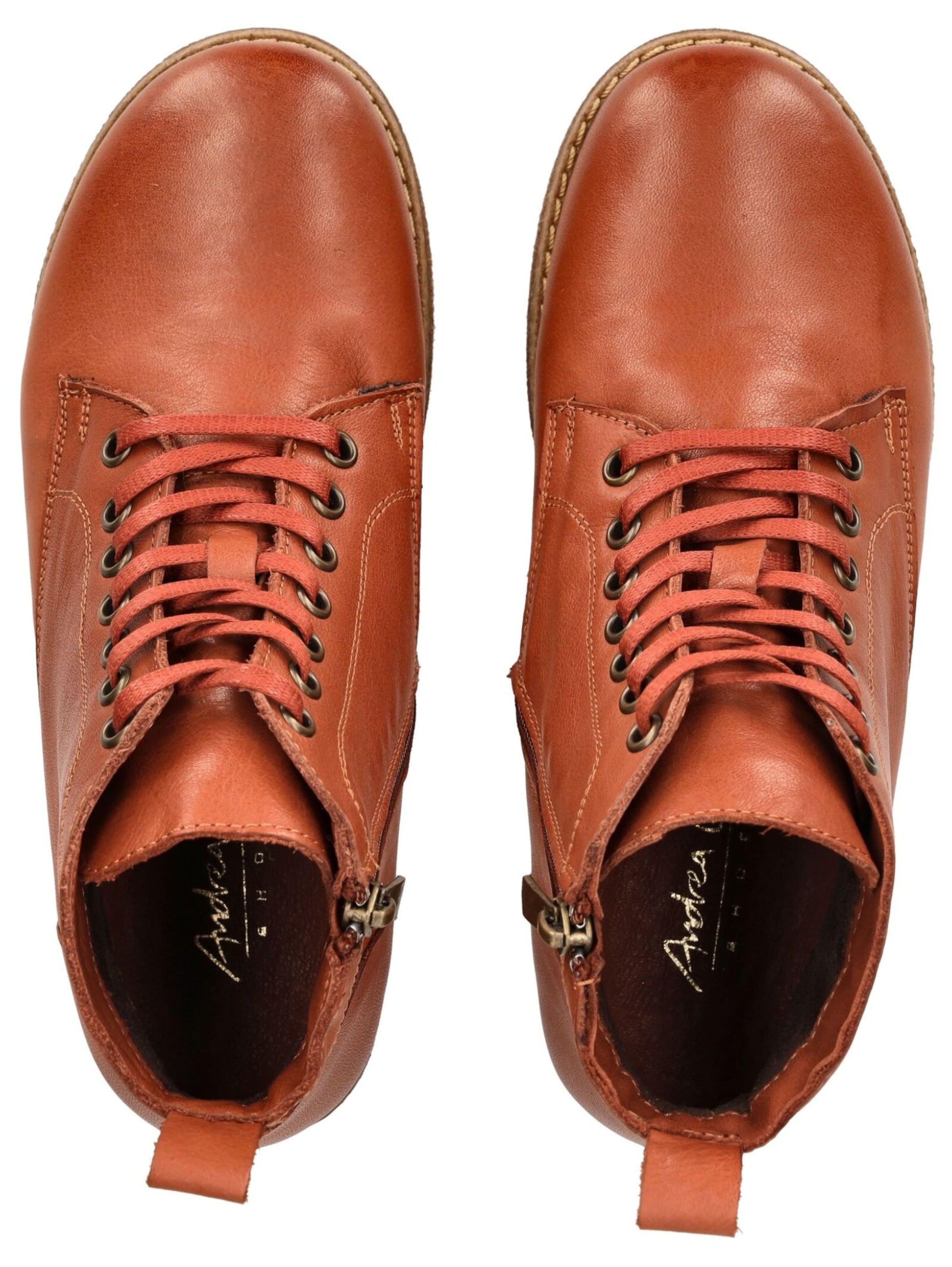 ANDREA CONTI Lace-up bootie in Brown