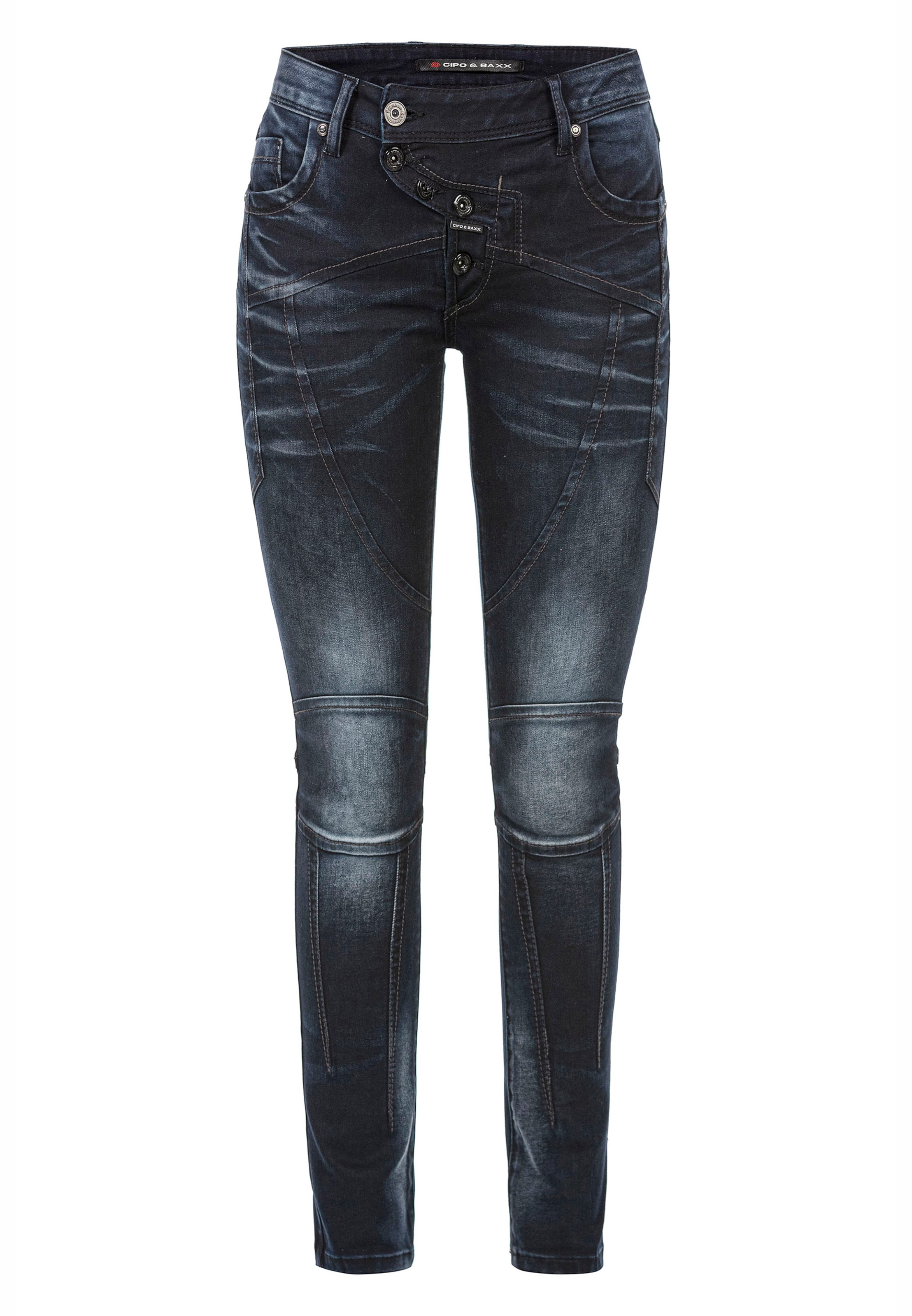 CIPO & BAXX Slimfit Jeans 'WD469' in Blauw: voorkant