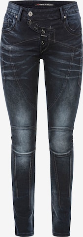 CIPO & BAXX Slimfit Jeans in Blauw: voorkant