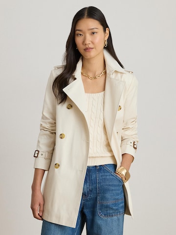 Manteau mi-saison Lauren Ralph Lauren en beige : devant