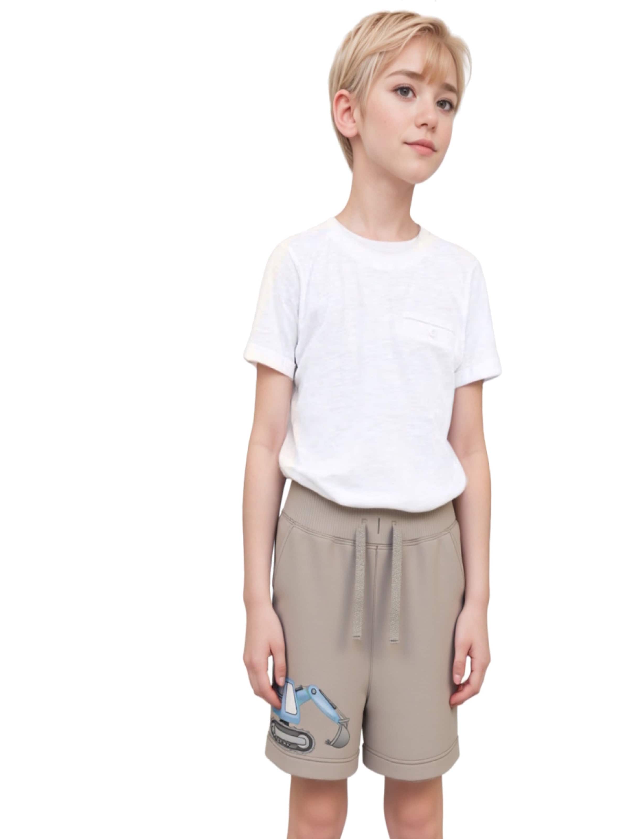 Regular Pantalon 'Jaso' NAME IT en beige : devant