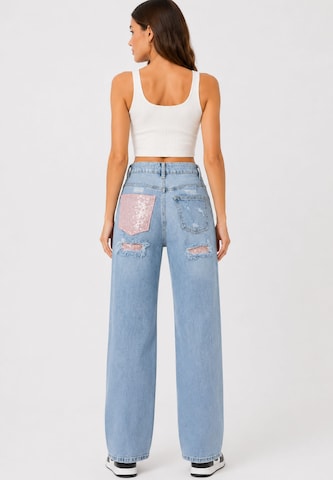 Wide leg Jeans di Elara in blu