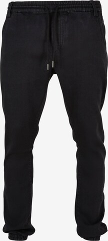 Urban Classics Tapered Jeans in Zwart: voorkant