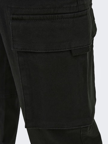 Only & Sons Regular Cargo Pants 'Next' in Black