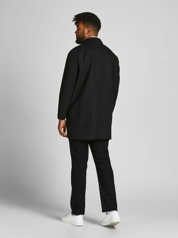 Jack & Jones Plus Mantel in Schwarz