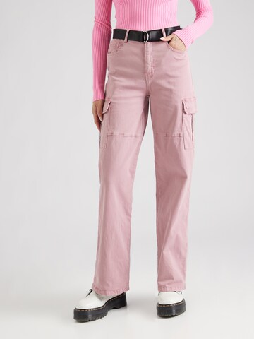 Tally Weijl - regular Pantalón cargo en rosa: frente