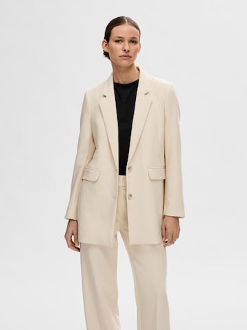 Blazer 'Rita' SELECTED FEMME en beige : devant