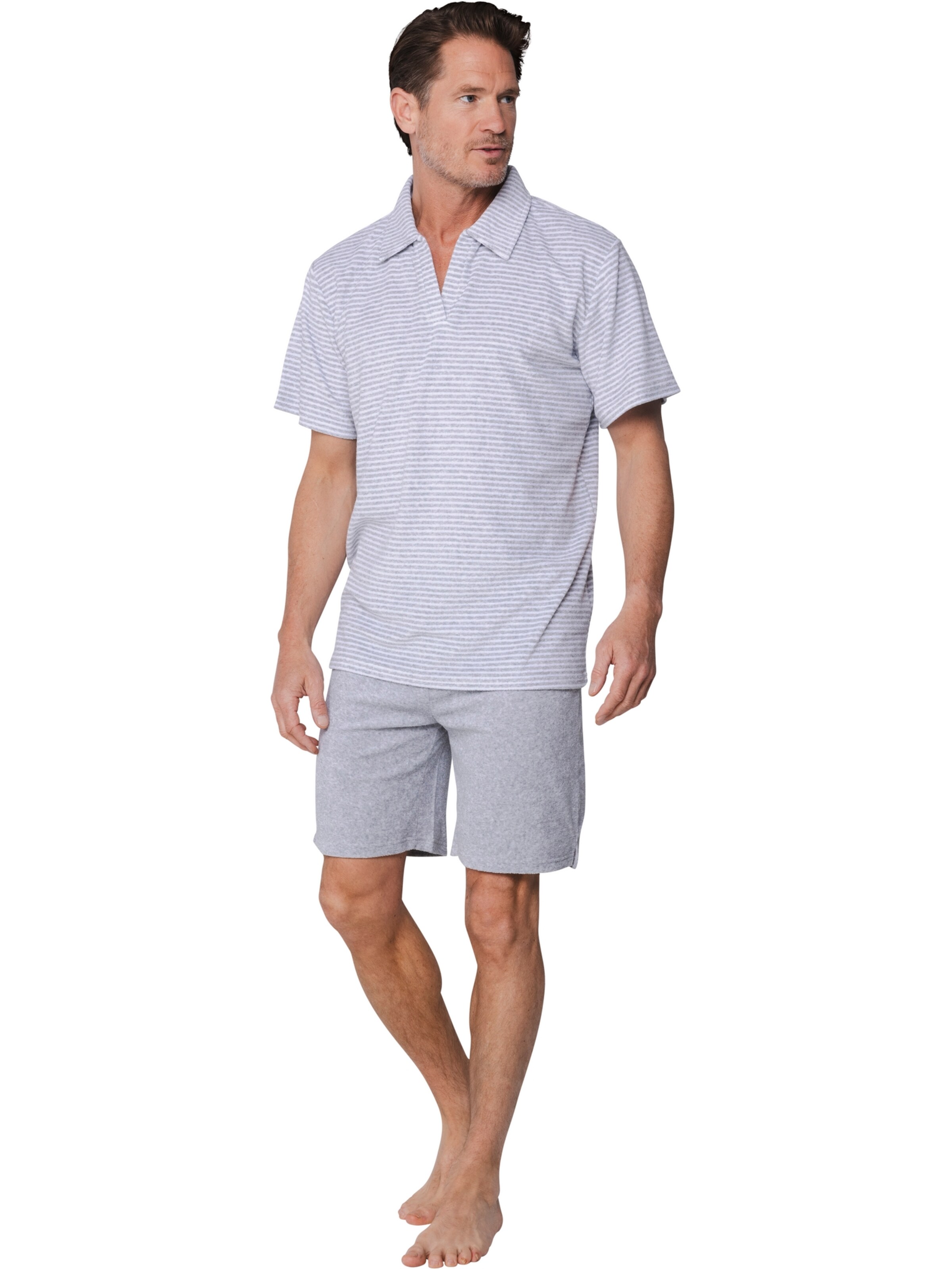 Pyjama court 'Shortama' Pastunette en gris