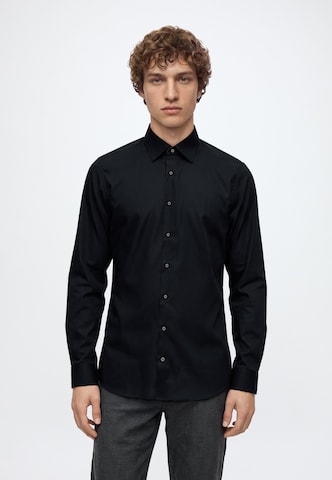 OLYMP Slim Fit Hemd 'Level 5' in Schwarz: Vorderseite
