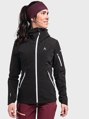 Schöffel Outdoorjacke 'Softshell Jacket Kals L' in Schwarz: Vorderseite