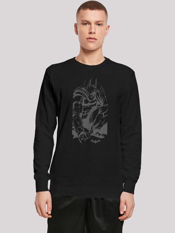 F4NT4STIC Sweatshirt 'DC Comics Batman Arkham Knight' in Zwart: voorkant