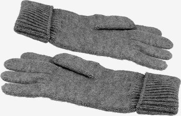 CAPO Full Finger Gloves 'Strickhandschuhe, melange' in Grey: front