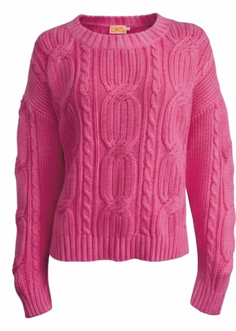 LIKS. Munich Sweater 'Pullover Zopfmuster' in Pink: front