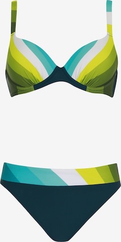 Bustier Bikini SUNFLAIR en vert : devant